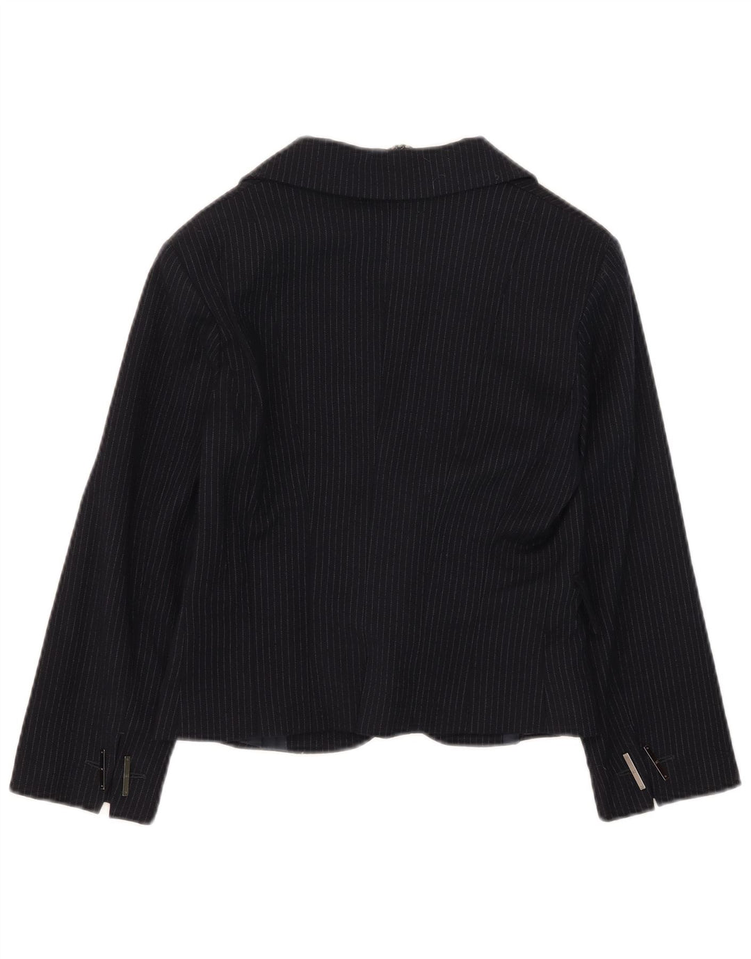 Celyn B Chaqueta tipo blazer abierta para mujer IT 46 Lana a rayas azul marino grande