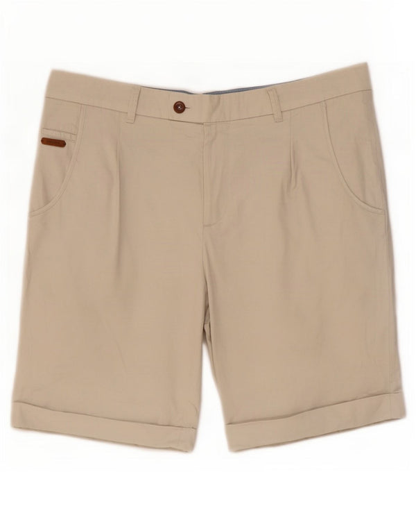 Zara Mens Pegged Casual Shorts EU 42 Large W32 Algodón Beige