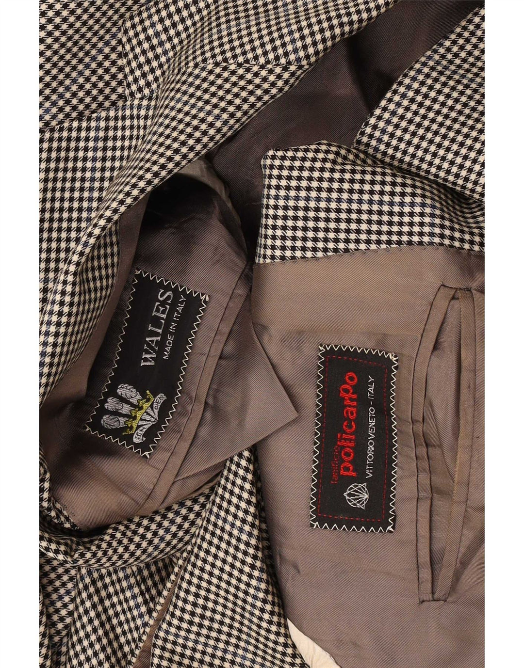 Policarpo Chaqueta tipo blazer de 2 botones para hombre UK 38 Gris medio Pata de gallo