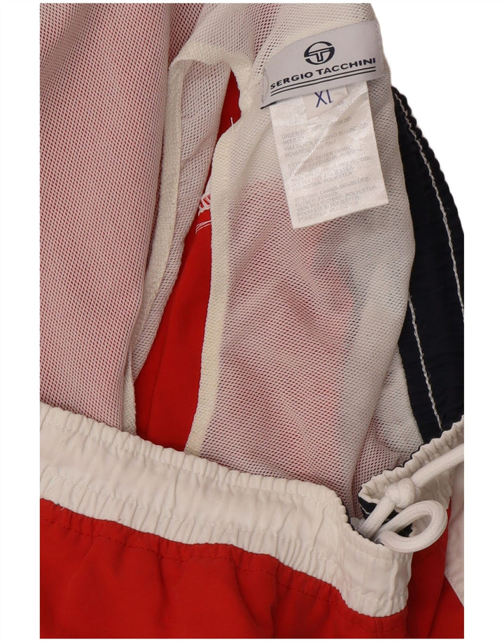 SERGIO TACCHINI Bañador con estampado gráfico para hombre XL Rojo Colorblock Poliéster