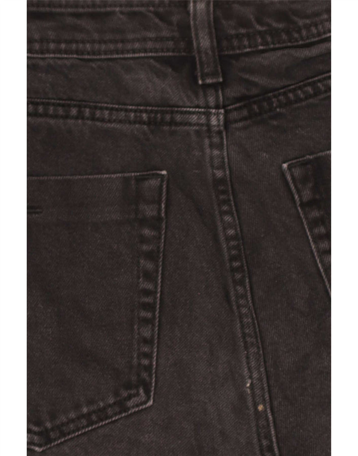 Zara Mujer Shorts Vaqueros Medianos W28 Negro Algodón