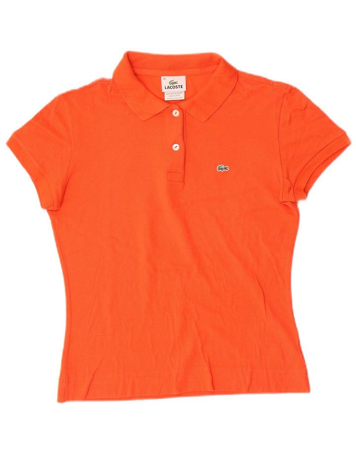 Polo Lacoste Mujer Talla 40 Algodón Naranja Mediano