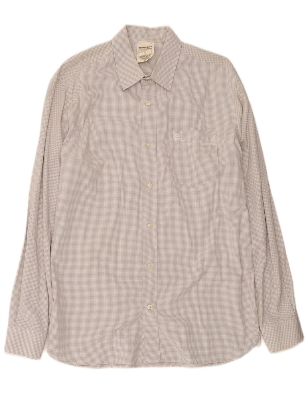 Camisa Timberland Hombre Regular Fit Cuadros Gris Medio