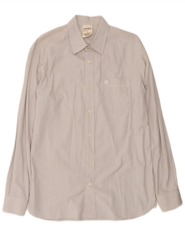 Camisa Timberland Hombre Regular Fit Cuadros Gris Medio