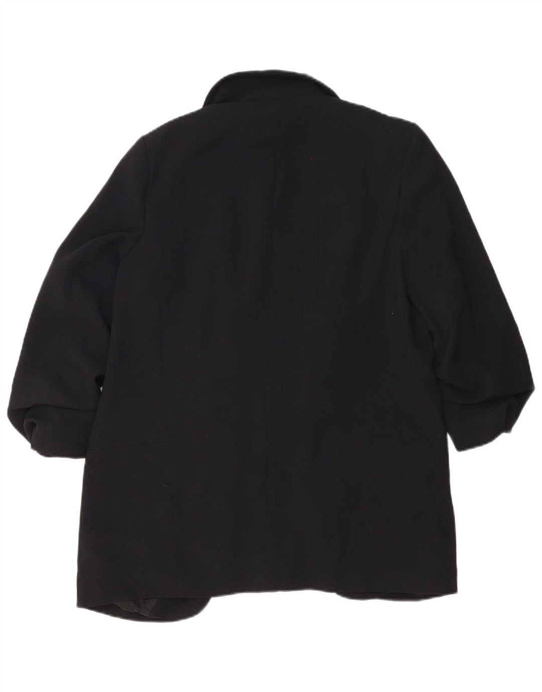ZARA Chaqueta tipo blazer abierta de manga 3/4 para mujer UK 44 Poliéster negro mediano