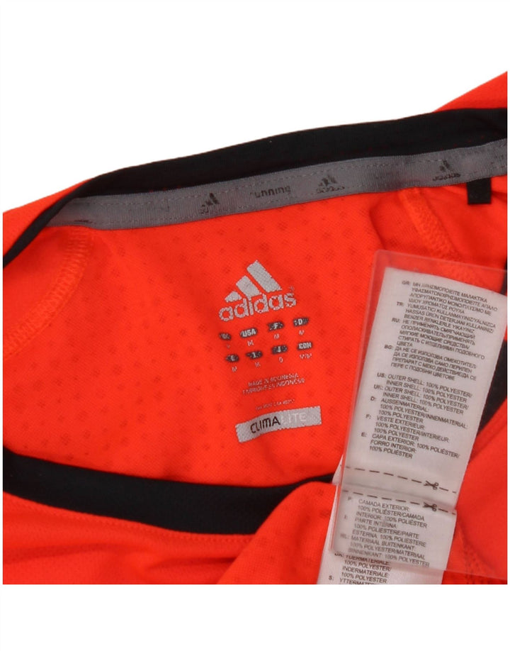 ADIDAS Hombres Climalite Top Manga Larga Poliéster Naranja Medio