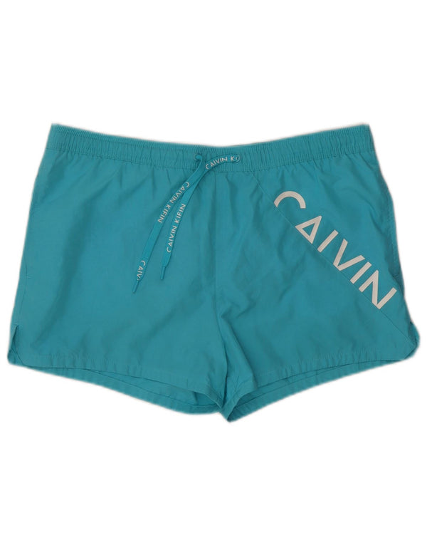 Calvin Klein Shorts De Baño Con Gráfico Para Hombre Playa Grande Azul