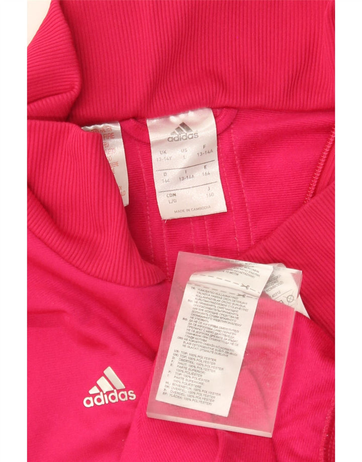ADIDAS Chaqueta de chándal gráfica para niña 13-14 años Rosa Poliéster