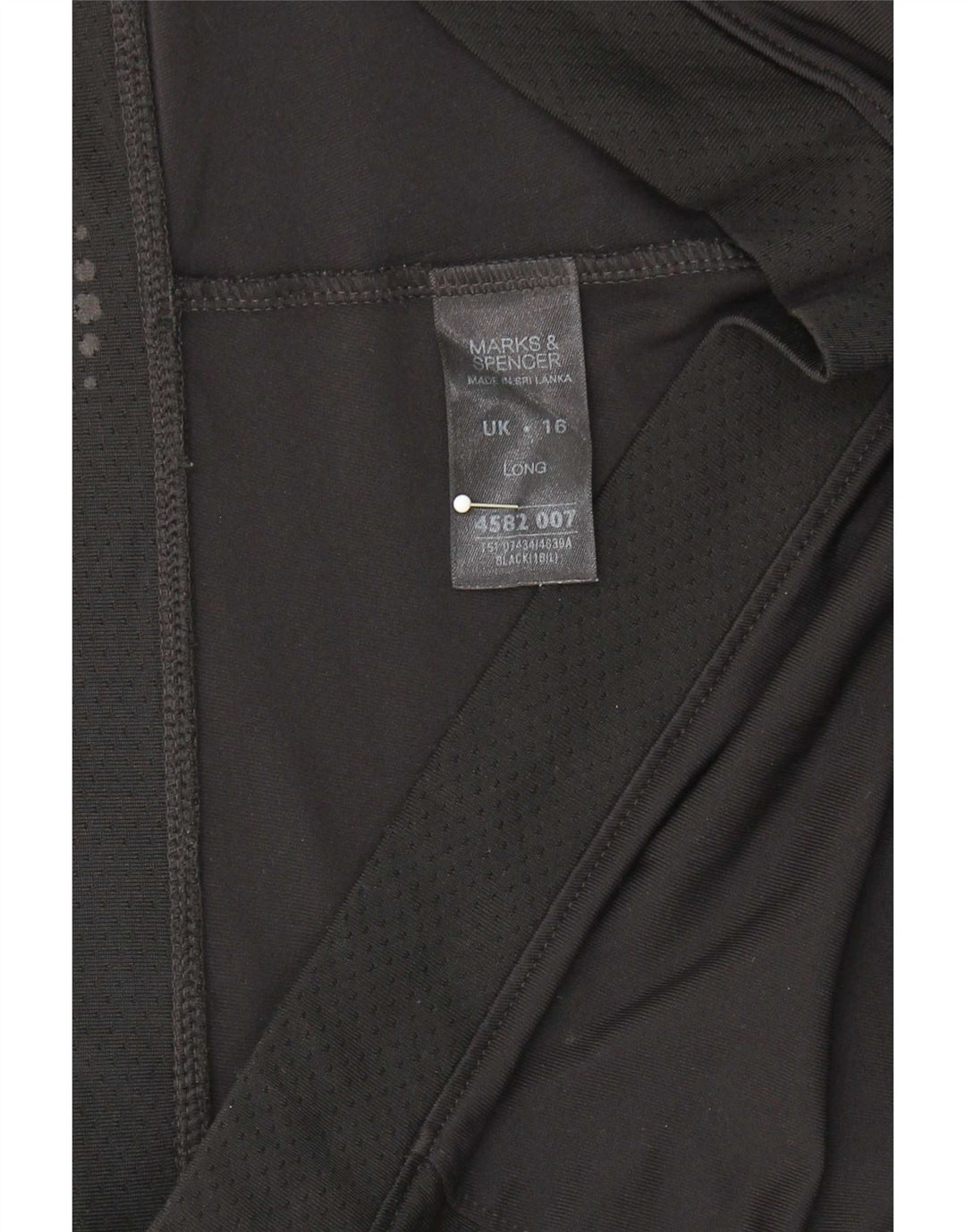Marks & Spencer Pantalones de chándal para mujer UK 46 Large Poliéster negro