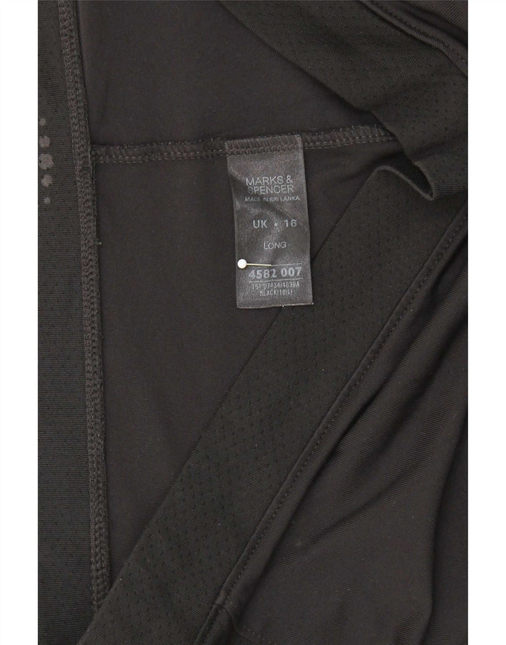 Marks & Spencer Pantalones de chándal para mujer UK 46 Large Poliéster negro