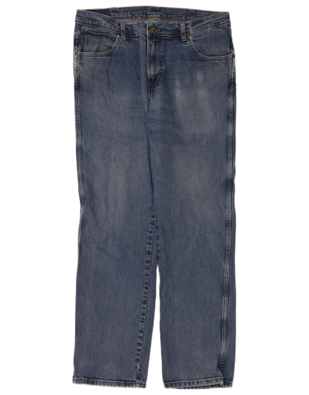Wrangler Vaqueros Rectos Regulares Para Hombre W36 L32 Algodón Azul