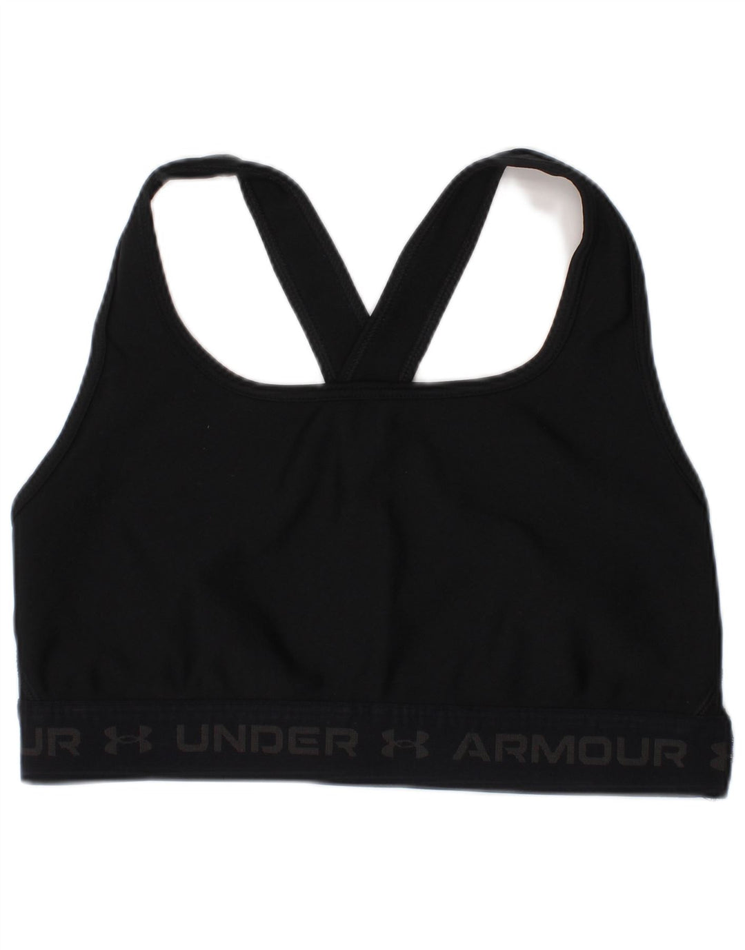 Under Armour Sujetador deportivo con gráfico de compresión para mujer, talla mediana, color negro