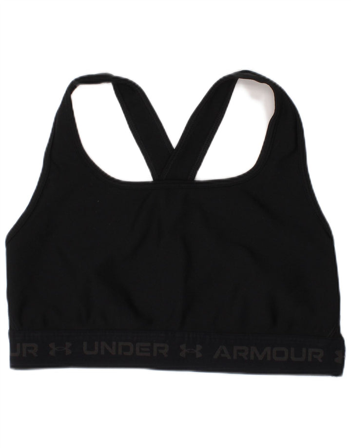 Under Armour Sujetador deportivo con gráfico de compresión para mujer, talla mediana, color negro