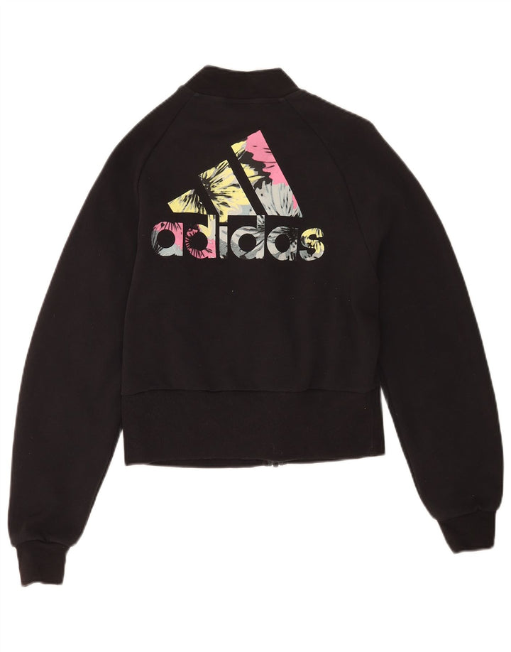 Adidas Chaqueta de chándal extragrande con gráfico para mujer UK 0/2 2XS Negro