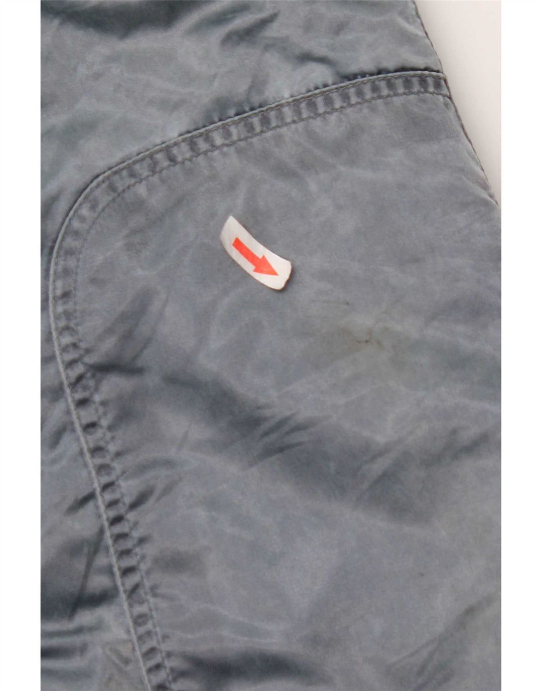 Vintage mujer con capucha chaqueta cortavientos de gran tamaño IT 44 azul medio