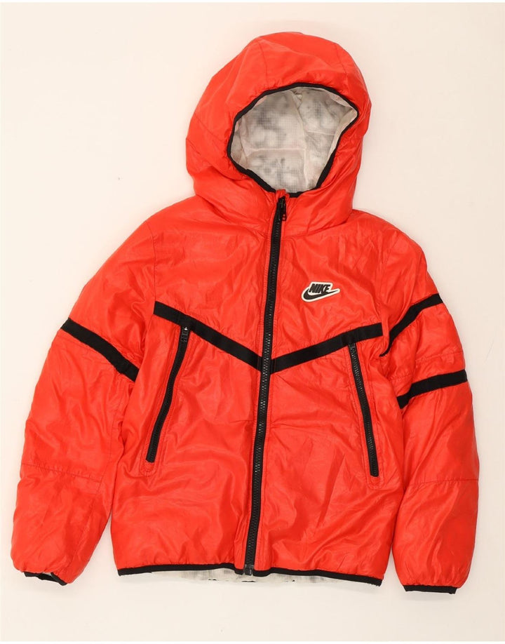 NIKE Chaqueta acolchada de ajuste estándar para niños de 13 a 14 años, talla grande, color rojo