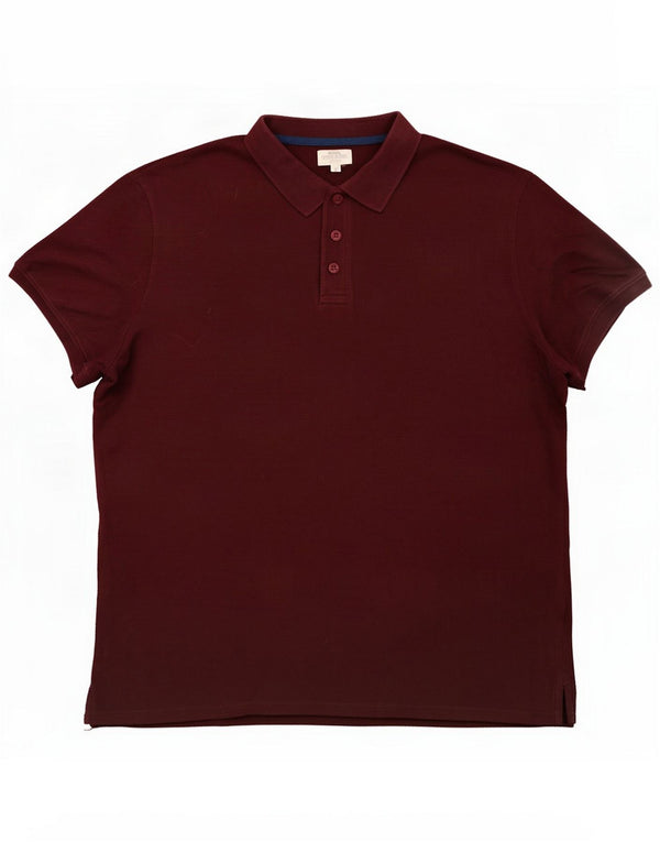 Polo para hombre Mountain Warehouse 2XL Algodón burdeos