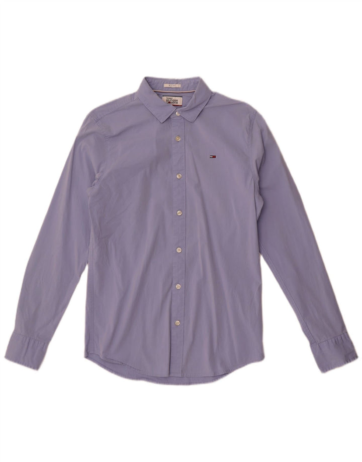 Camisa Tommy Hilfiger Hombre Slim Fit Algodón Azul Medio