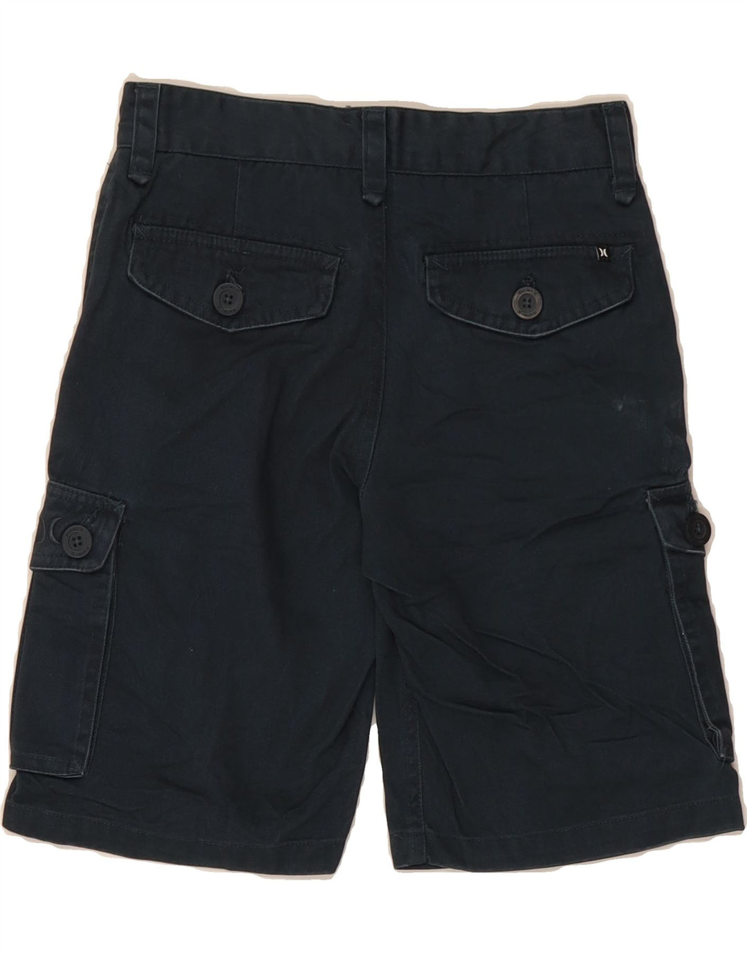 HURLEY Boys Cargo Shorts 7-8 Years W25 Navy Blue Cotton Vintage Hurley and Second-Hand Hurley from Messina Hembry 