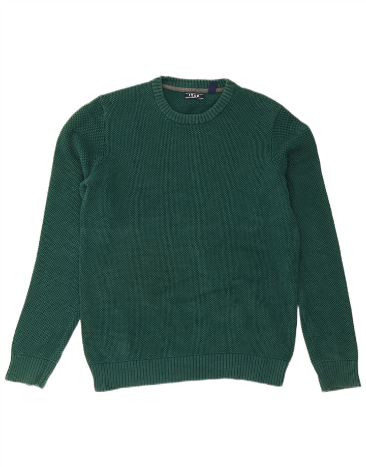 Izod Hombre Jersey De Cuello Redondo Jersey De Algodón Verde Medio