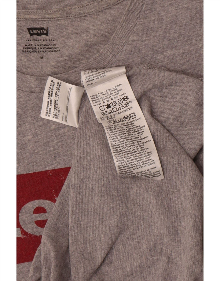 Levi's Camiseta gráfica para hombre Top de algodón moteado en gris medio