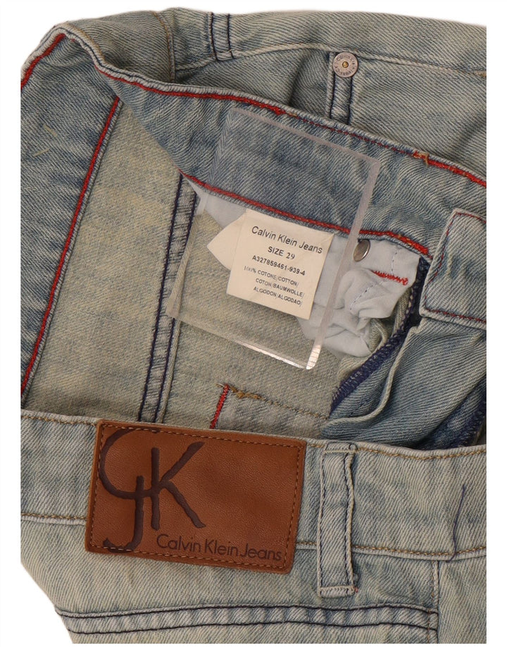 Vaqueros Rectos Calvin Klein Mujer W29 L32 Algodón Azul