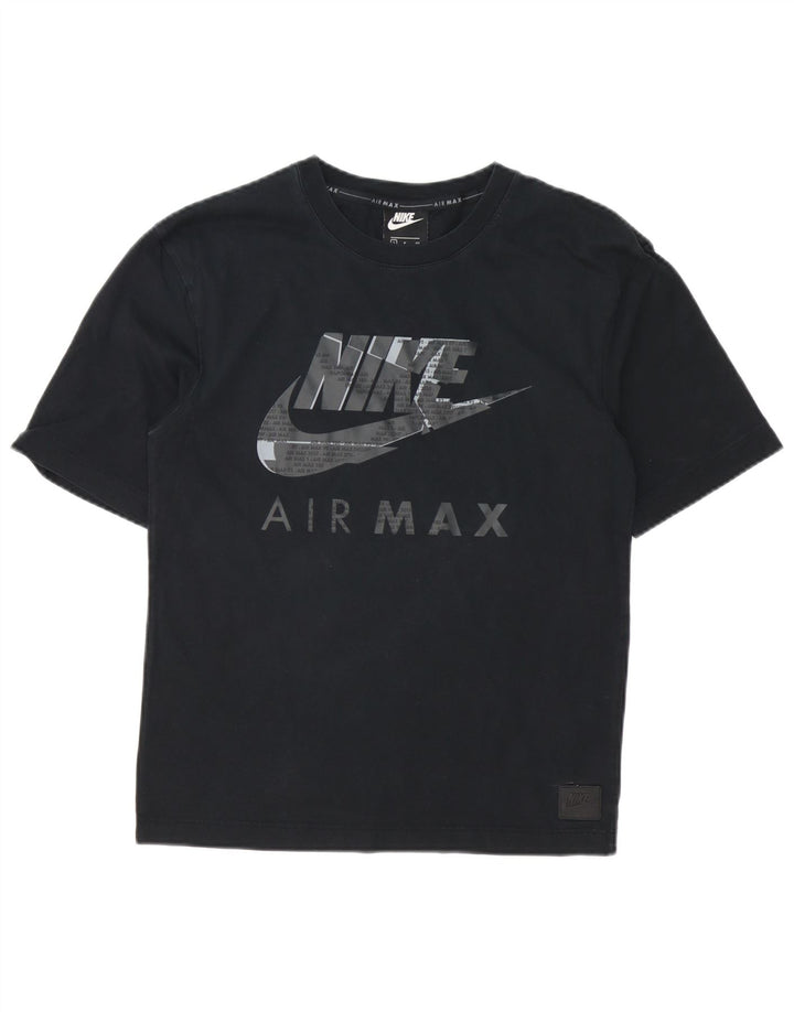 Nike - Camiseta gráfica para hombre, talla pequeña, algodón negro