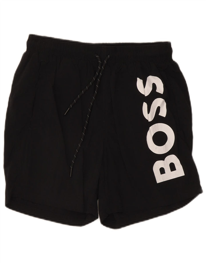 Bañador HUGO BOSS Hombre | Bañador con gráfico pequeño de poliamida negro