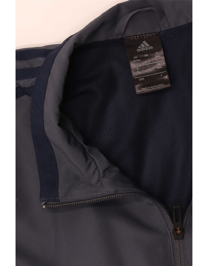Adidas Mens Chándal Top Chaqueta UK 42/44 Grande Azul Marino Poliéster