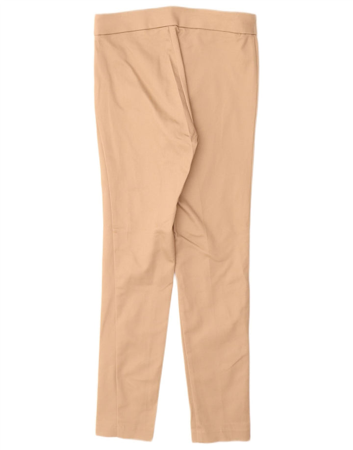 Calvin Klein Pantalones pitillo para mujer pequeños W27 L28 poliéster beige