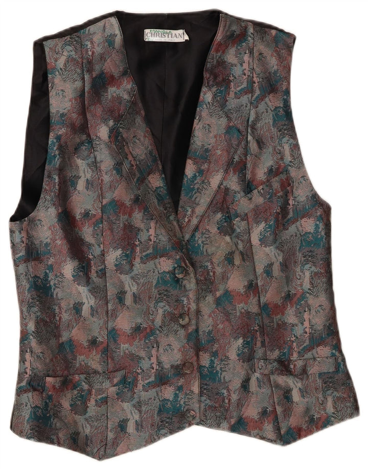 Chaleco Christian Mujer IT 46 Grande Multicolor Moteado
