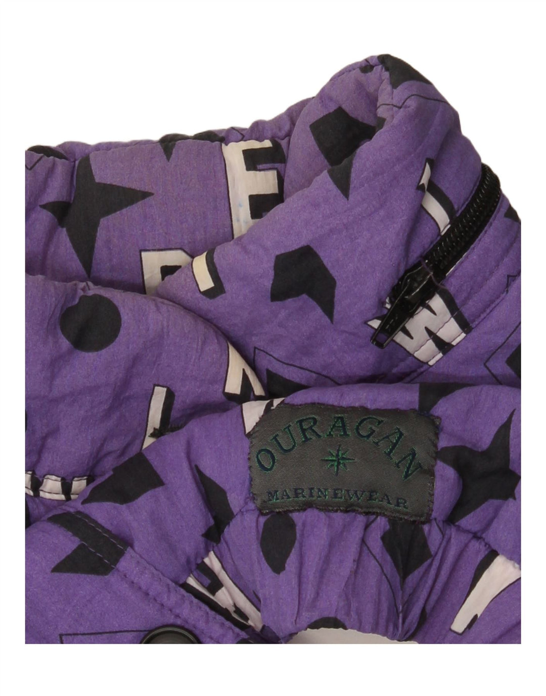 Vintage hombres bomber chaqueta Reino Unido 40 grande púrpura geométrico