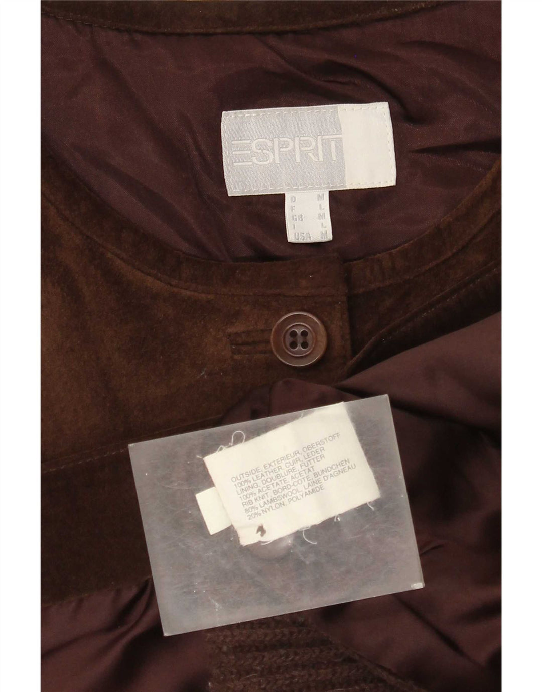 Esprit Chaleco de ante para mujer UK 44 Cuero marrón medio