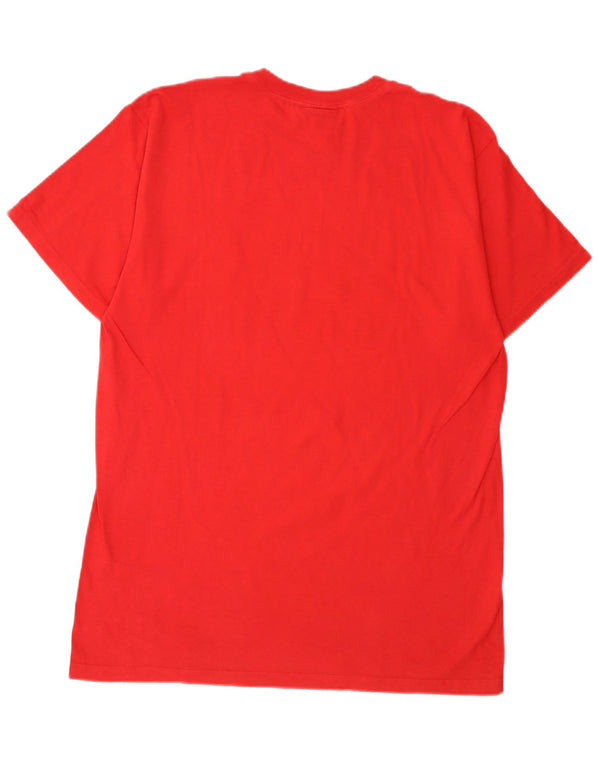 Tommy Hilfiger Camiseta gráfica para hombre Top Medium Red Cotton