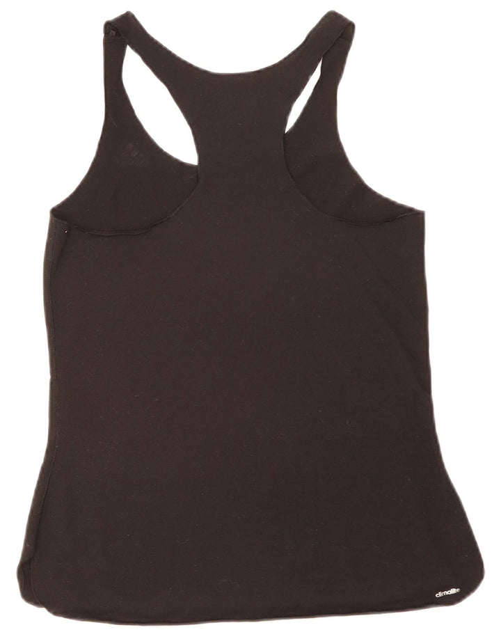 Adidas Mujer Gráfico Chaleco Top Reino Unido 8/10 Pequeño Negro Poliéster