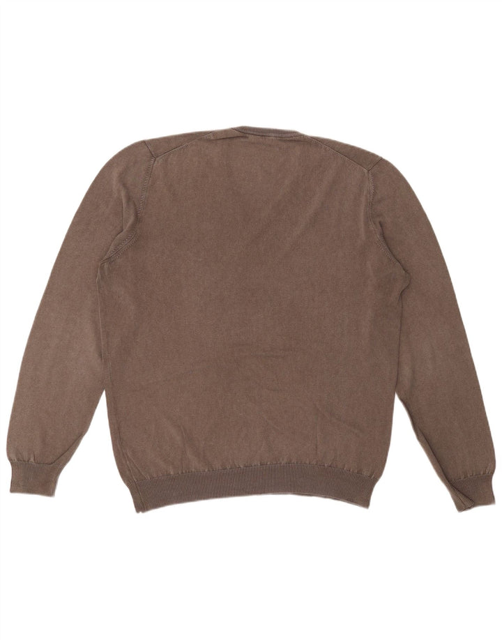 Fay Jersey con cuello en V para hombre IT 50 Algodón gris medio