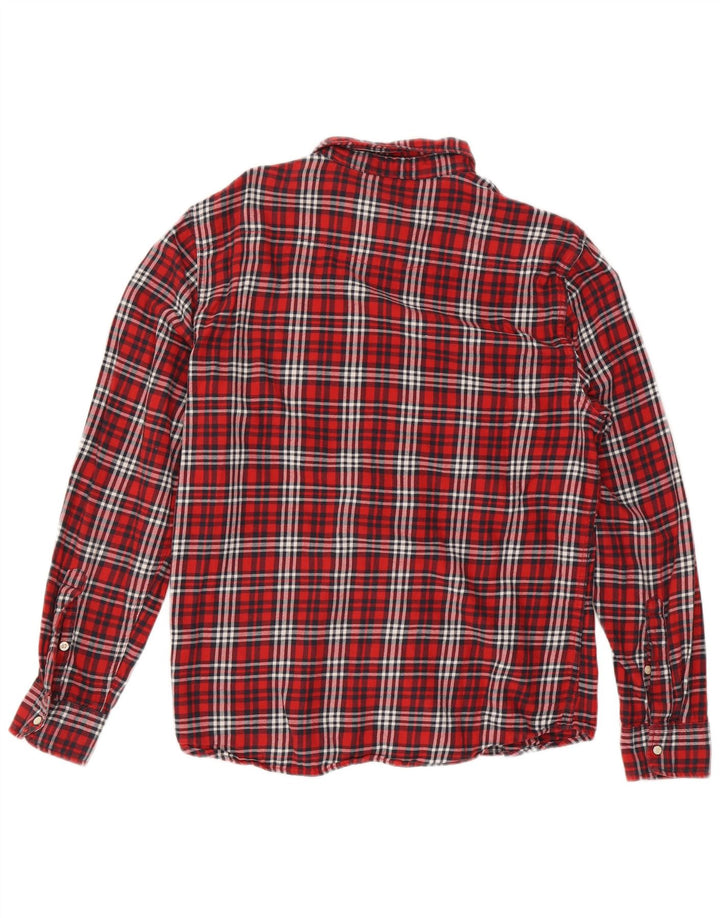 Camisa de franela para hombre Lee XL de algodón a cuadros rojos