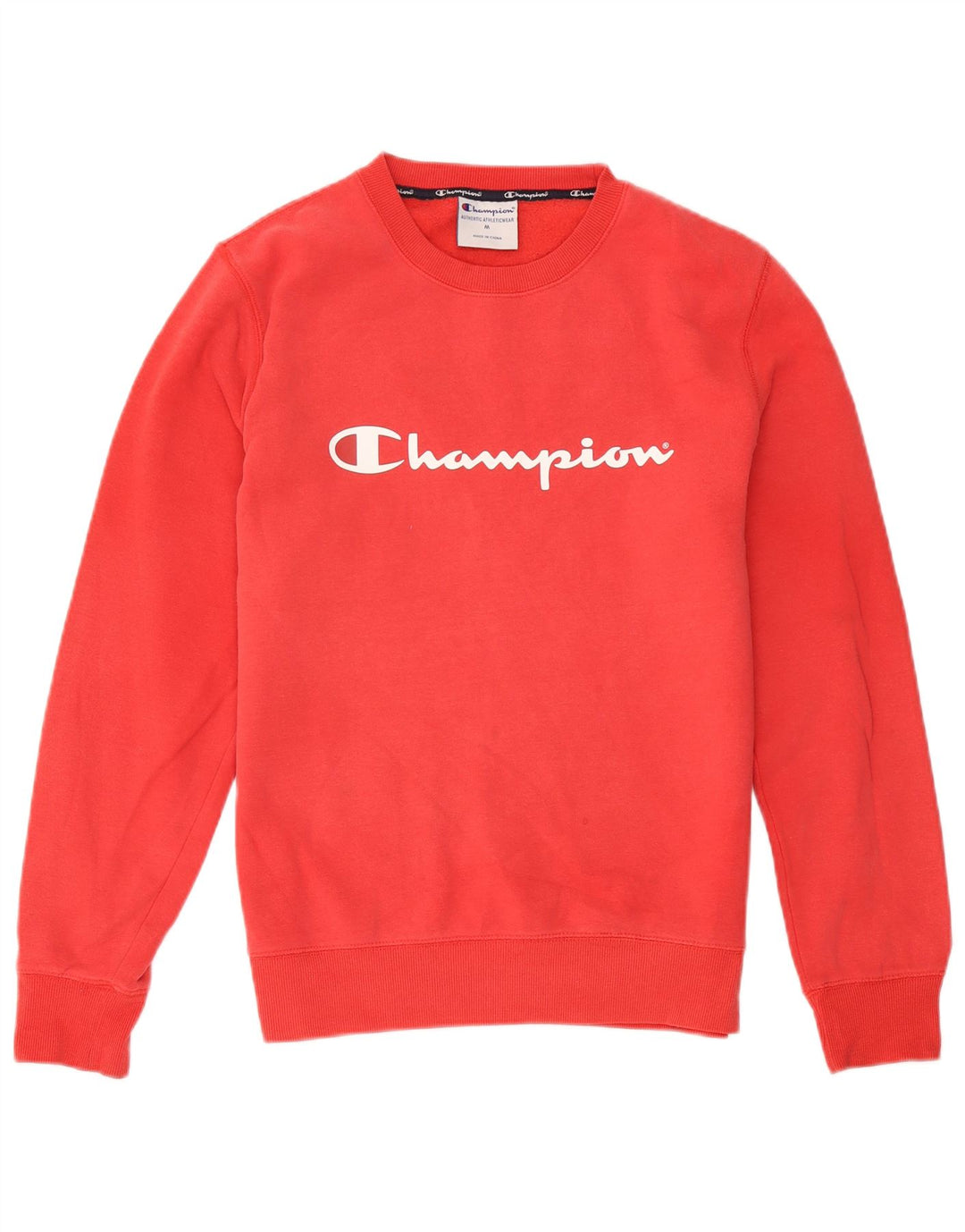 Champion Sudadera Con Estampado Gráfico Jumper De Algodón Rojo Medio
