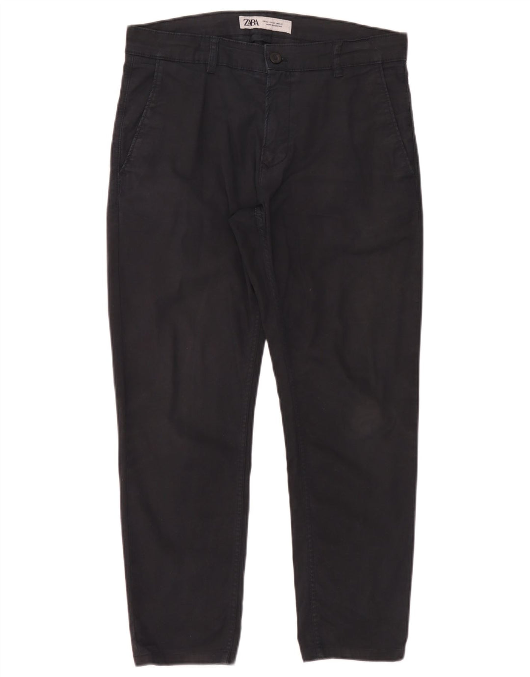 Zara Mens Slim Chino Pantalones EU 40 Medium W31 L26 Negro