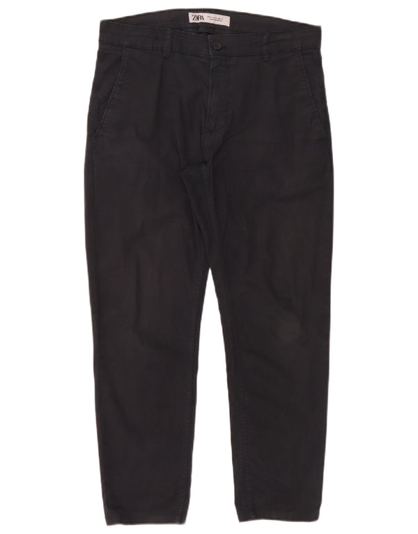 Zara Mens Slim Chino Pantalones EU 40 Medium W31 L26 Negro