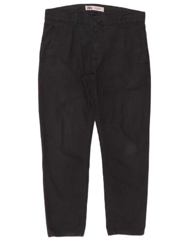 Zara Mens Slim Chino Pantalones EU 40 Medium W31 L26 Negro