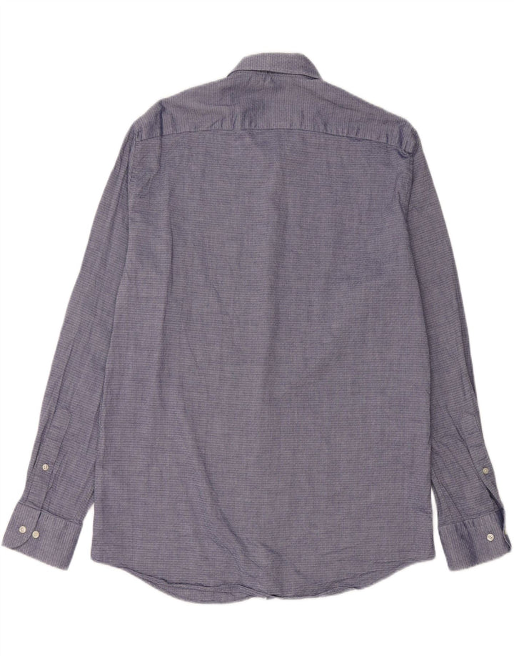 Tommy Hilfiger Camisa para hombre Talla 42 16 1/2 Mediana Azul marino Geométrica