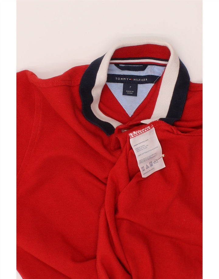 TOMMY HILFIGER Polo gráfico para niño 6-7 años Algodón rojo