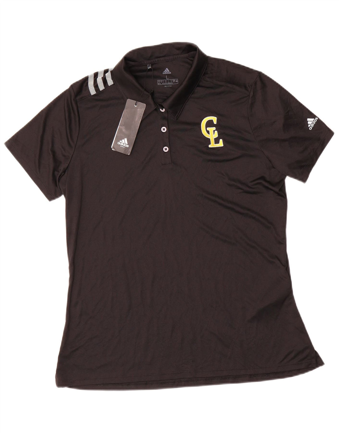 Adidas Polo Mujer UK 16/18 Grande Negro Poliéster