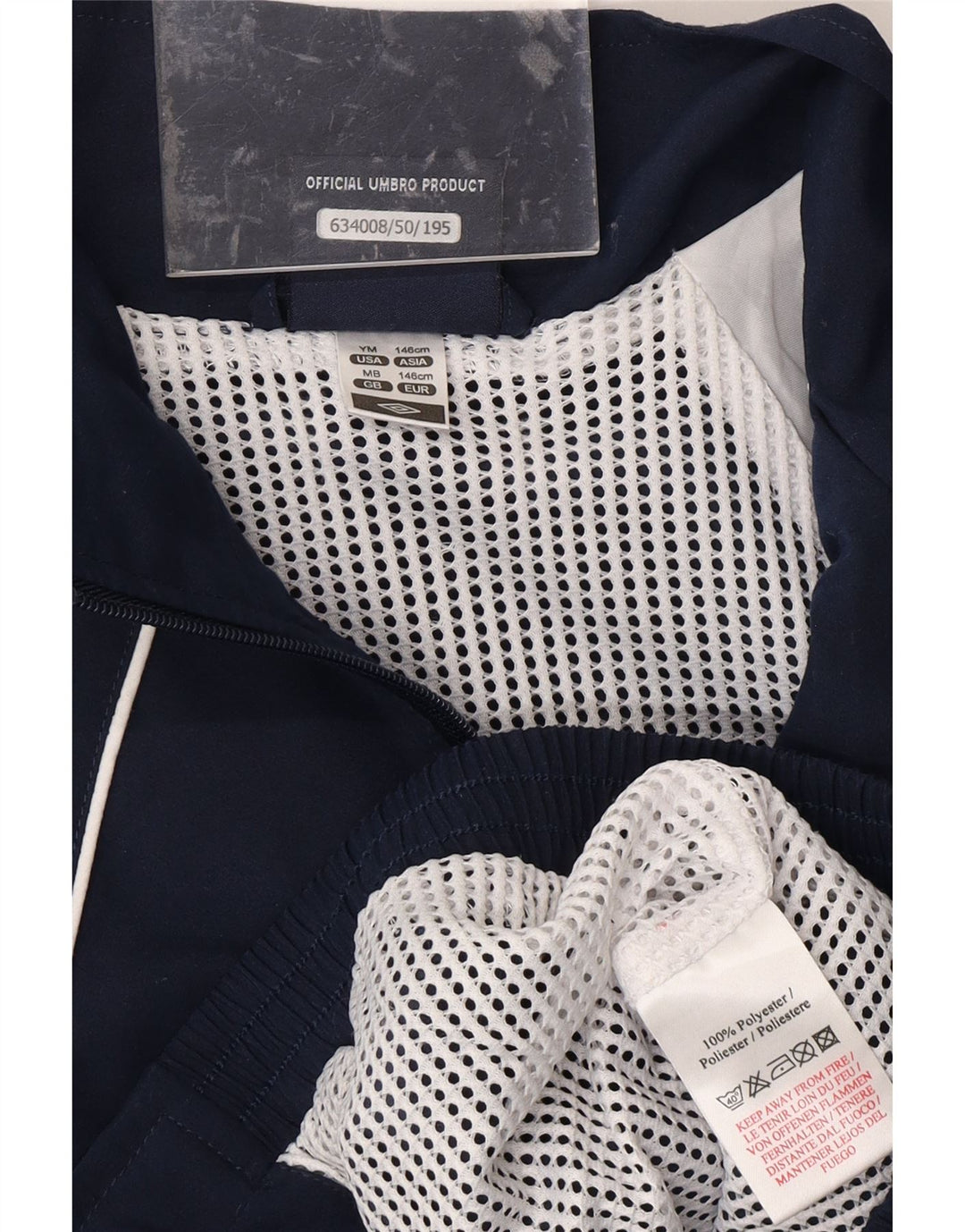 UMBRO Chaqueta de chándal con gráfico para niños 10-11 años Azul marino mediano