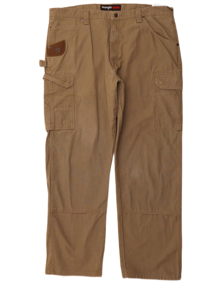 WRANGLER Pantalón cargo recto para hombre W40 L32 Algodón beige