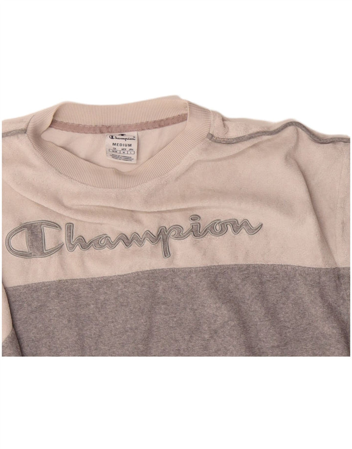 CHAMPION Sudadera gráfica para mujer Jumper UK 40 Gris medio Colorblock