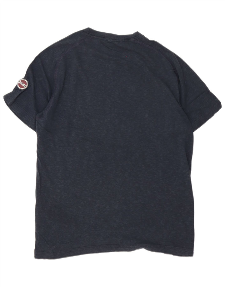 Colmar Hombre Regular Fit Camiseta Top Algodón Moteado Azul Marino Medio
