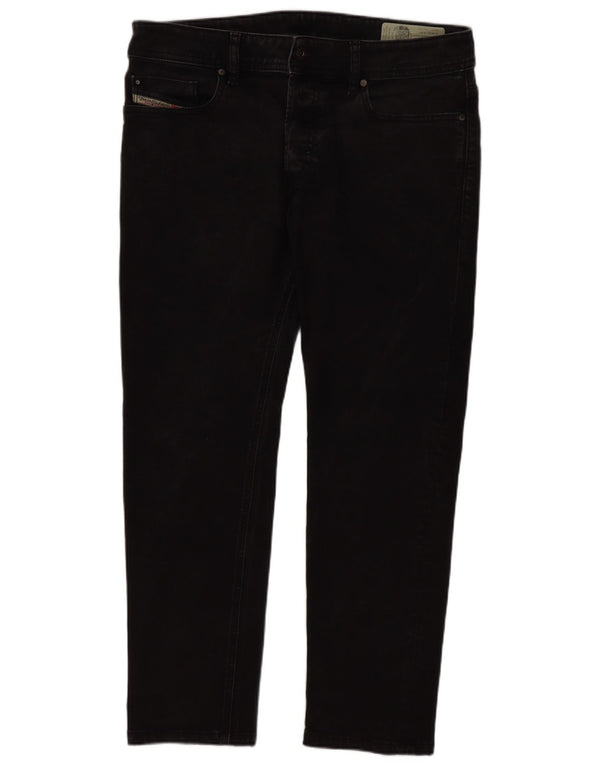 Diesel Hombre Troxer Slim Skinny Jeans W32 L26 Algodón Negro