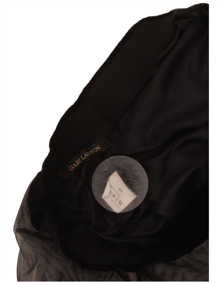 GABI LAUTON Falda acampanada para mujer EU 40 Mediana W28 Poliéster negro